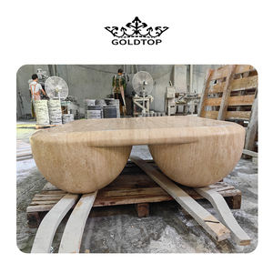 Tavoli da Pranzo Atipici in Travertino Beige Turco Romano Goldtop OEM/ODM - Product Image 3