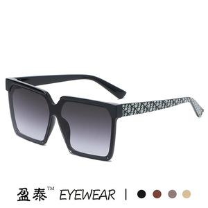 D Brand Square <b>Frame</b> Sunglasses UV400 <b>Plastic</b> Metal Women's Fashion Street Style Glasses - Product Image 5