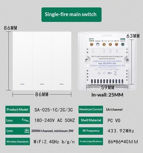 Interruptor Inteligente EWeLink Económico con Cable Neutro, Interruptor RF para el Hogar con Control por Voz de <span class=keywords><strong>Alexa</strong></span> y Google, Interruptor de Pared con Red WiFi y App Smart Life - Product Image 2