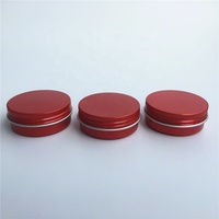 Pot rond en aluminium rouge de 30 ml avec couvercle à vis, 1 oz, pour le stockage de crème pour les yeux, emballage en aluminium, boîte ronde