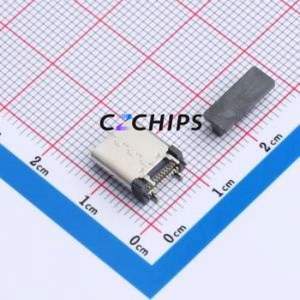 HYCW481-USBC24-1050B USB Connector SMD Connector ( Connector Type: Type-C )( Gender: Female )( Mounting Type: Vertical Mount ) - Product Image 2