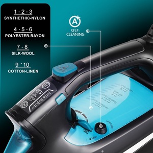 Plancha de vapor Winning Star con suela de cerámica de 2500W eléctrica con control de temperatura para planchar ropa - Product Image 4