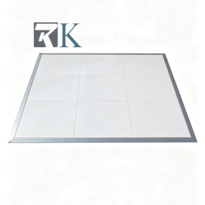 Plancher de danse portable pour fêtes, mariages et événements avec plateforme blanche et bordure en aluminium - Product Image 1