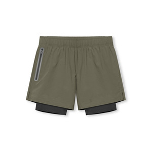 Pantaloncini sportivi da <span class=keywords><strong>uomo</strong></span> HonFit 2 in 1 <span class=keywords><strong>con</strong></span> tasca per telefono, ad asciugatura rapida, traspiranti, per palestra, corsa, allenamento, compressione. - Product Image 4