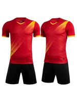 Maillot de football personnalisé à séchage rapide, T-shirts de football, Short d'été antibactérien 100% polyester, Vêtements de sport, Survêtement de football