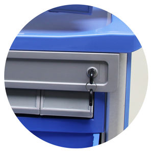 MN-DC003 <span class=keywords><strong>Chariot</strong></span> médical double face en ABS avec tiroir, <span class=keywords><strong>chariot</strong></span> médical d'hôpital, <span class=keywords><strong>chariot</strong></span> de distribution de médicaments - Product Image 6