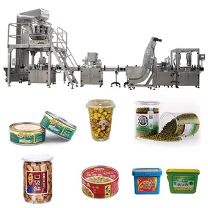 Automatic Weighing Tin/Soda/PoP/Plastic/Pet Bottle Can Seaming Machine Automatically cherry tomato Can Sealing Machine