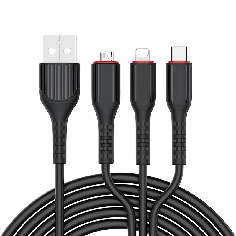 Горячая распродажа высокое качество нескользящая более быструю передачу 3 в 1 взаимный обмен данными между компьютером и периферийными устройствами 3.1A Быстрый зарядный кабель Компьютерные Кабели USB кабель