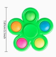 Vente en gros de jouets anti-stress à bulles à presser à cinq doigts en ABS imprimés sur mesure, jouets rotatifs pour enfants, cadeau pour soulager le stress