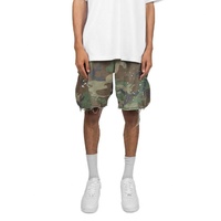 Pantalones Cortos de Alta Calidad Topshow, Diseño Personalizado con Cordones, Pantalones Cortos Cargo para Hombre con Bolsillos, Pantalones Cortos de Camuflaje para Hombre