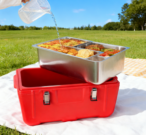 Contenedor de <span class=keywords><strong>Alimentos</strong></span> Aislado de Fábrica, Comida Caliente con Cierre, Acero Inoxidable, Refrigerador para Catering, Estilo Camping al Aire Libre - Product Image 3