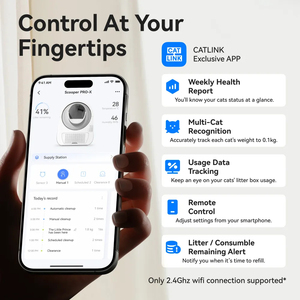Caja de Arena Inteligente Automática y Ecológica para Gatos con Cámara IA, WiFi 5G, Autolimpieza, Capacidad de 65L para Hogares con Múltiples Gatos - Product Image 5