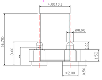 Connecteur Pogo Pin mâle en laiton à 2 broches, pas de 4,0 mm, application PCB, plaqué or, 1,5 A, 12 V