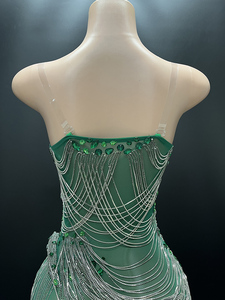 Novance Y2428 abbigliamento moda <span class=keywords><strong>donna</strong></span> 2024 da <span class=keywords><strong>donna</strong></span> <span class=keywords><strong>senza</strong></span> <span class=keywords><strong>maniche</strong></span> abito <span class=keywords><strong>senza</strong></span> schienale Sexy abito da Club con nappe per il compleanno - Product Image 3