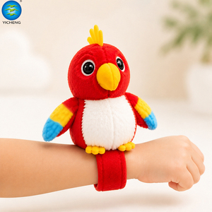 Jouet interactif en peluche perroquet parlant et chantant avec bracelet à claquer, jouet sensoriel éducatif précoce pour enfants - Product Image 1