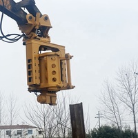 Pileuse hydraulique à poignée latérale pour excavatrice KS60, avec marteau vibrant à poignée latérale et 4 excentriques