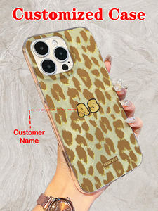 <span class=keywords><strong>Coque</strong></span> de téléphone <span class=keywords><strong>personnalisée</strong></span> imprimé léopard avec <span class=keywords><strong>initiales</strong></span>, 1 pièce, personnalisation feuille d'argent, peinture UV, support TPU - Product Image 2