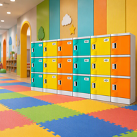 Casiers scolaires en plastique ABS avec bancs, modernes, 6 portes, serrure électronique, démontables, portables, écologiques, étanches