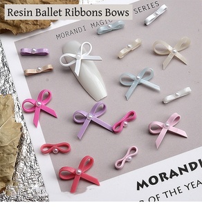 20 Piezas de Adornos de Resina para Uñas con Forma de Lazo de Cinta de Ballet, Lindas Decoraciones 3D para Uñas, Accesorios para Manicura en Gel - Product Image 1
