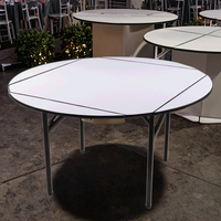 Table pliante en bois d'extérieur pour banquets à domicile, mariages, repas, chambre à coucher, avec un design de bordure élégant