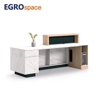 Bureau Moderne de Luxe EGROspace en Matériau Blanc, Mobilier de Bureau Moderne et Élégant, Table de Réception