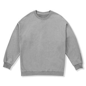 Mode vierge éponge française 380g poids lourd pas à capuche surdimensionné goutte épaule col rond unisexe sweat - Product Image 3