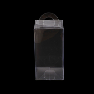 clear acetate plastic packaging 8.5*8.5*16.5cm PET/PVC folding packaging boxes