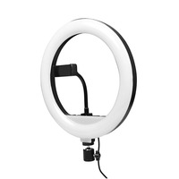 Anneau lumineux pour selfie et caméra, 18 pouces, 3200-5600K, avec support et support de téléphone, trépied pour diffusion en direct/maquillage