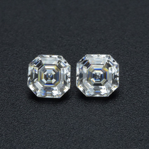 Asscher cut 4.0mm ~ 10.0mm pierre synthétique bijoux pierre carat blanc couleur D VVS diamant moissanite - Product Image 1