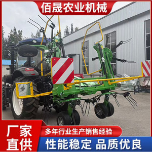 Volteador de Alfalfa Accionado por Tractor, Máquina Secadora de Heno, Elevador de Forraje, Equipo Agrícola Verde de Alta Productividad - Product Image 3