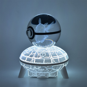Precio de Fábrica, Bola de Cristal de Pokémon de Nuevo Estilo, Bola de Cristal de Pokémon con Gengar Grabado, Luz Nocturna 3D con Control Remoto - Product Image 2