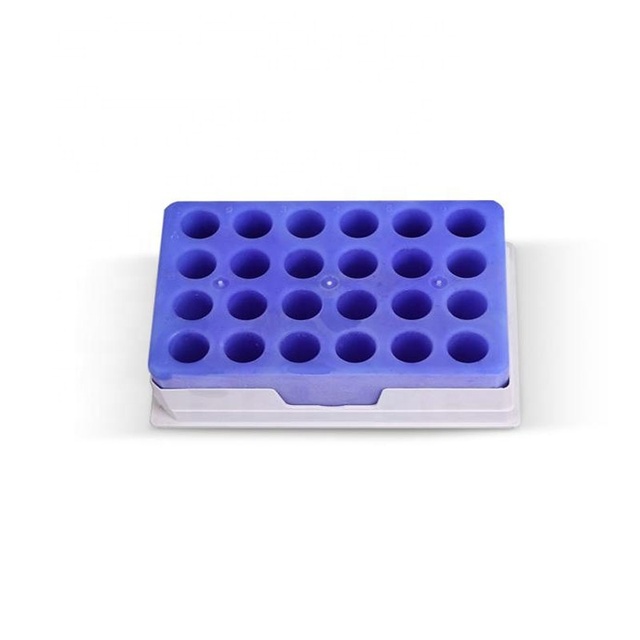PCR Low Temperature Indicator Ice Box PCR Liquid Cooler Cooling Tube Rack PCR Cooler for Lab Test