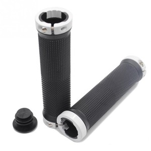 Poignées de guidon de vélo 22,2 mm en alliage d'aluminium avec verrouillage double face, antidérapantes en caoutchouc pour VTT - Product Image 3