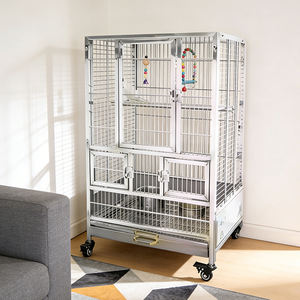 Cage à oiseaux classique de luxe, portable, antirouille et respirante, pour l'intérieur - Product Image 1