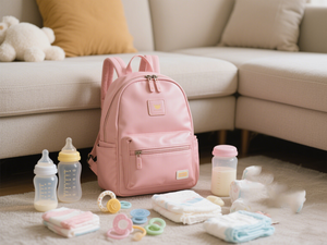 Mochila de pañales para mamá de cuero PU multifuncional personalizada de fabricante, bolsa para toallitas para bebés, pañales, juguetes, artículos personales - Product Image 3