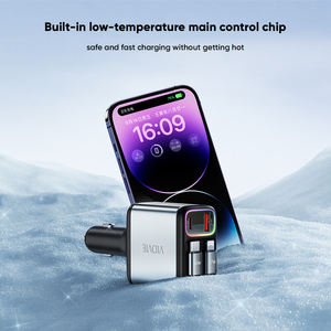 <span class=keywords><strong>VIDVIE</strong></span> ที่ชาร์จโทรศัพท์ในรถยนต์ 4 in 1 ชาร์จเร็ว 60W พร้อมหน้าจอ LED และสายชาร์จแบบยืดหดได้สองเส้น - Product Image 5