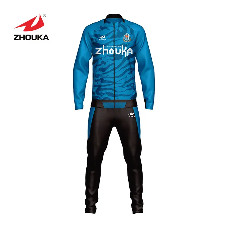 Tute da calcio per uomo full zip design Soccer team giacche tuta