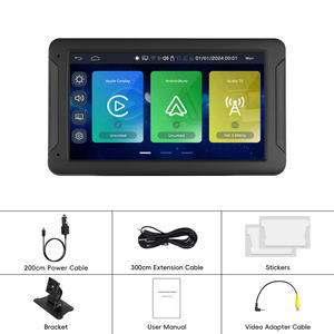 Podofo จอติดรถยนต์แบบพกพาไร้สาย, หน้าจอ HD 7นิ้วสำหรับรถยนต์เครื่องเล่นเพลงแบบแอนดรอยด์แคสต์ - Product Image 6