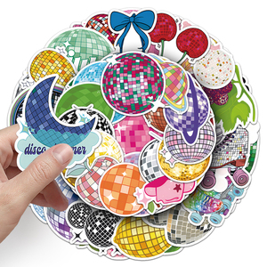 50 piezas de alta calidad Tide Play Cartoon Graffiti PVC pegatina decoraciones impermeables Bola de discoteca pegatina - Product Image 6