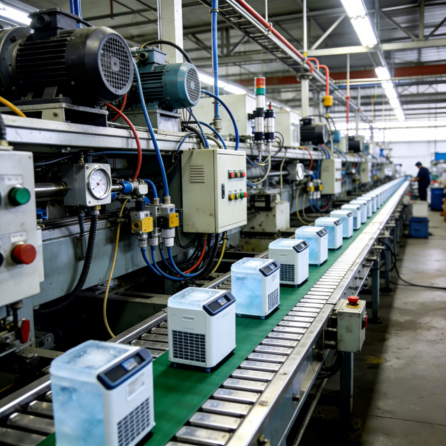 Huatian Ice Maker CKD/SKD Automatic Mass Ice Machine Line Multi-Voltage (220V/380V/440V) Customizable Capacity High Efficiency