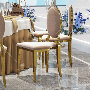 Chaise en métal classique en acier inoxydable avec coussin pour événements de mariage, banquets et hôtels – Vente en gros - Product Image 3