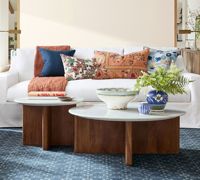 Ensemble de tables basses modernes de luxe durables pour salon, en bois massif et structure en acier, faciles à nettoyer, garantie de 2 ans, pour usage domestique et hôtelier
