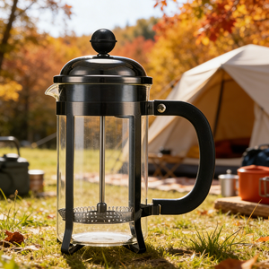 Caffettiera French Press da 350ml in Oro Rosa con Finitura Elettroplaccata, Compatta con Manico, per Preparazione Singola a Casa - Product Image 1