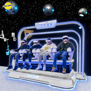 Machine de cinéma de simulateur interactif 9D VR 4 places jeu vidéo de <span class=keywords><strong>réalité</strong></span> <span class=keywords><strong>virtuelle</strong></span> d'intérieur pour la plate-forme de vol d'arcade pour le métal - Product Image 6