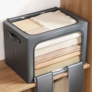 Large Capacity Foldable Sustainable Multifunctional Customizable Clothing Organizer Thickened Fabric Square Wardrobe <b>Storage</b> - Product Image 2