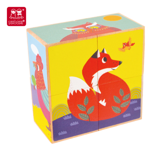 6 lati giocattolo educativo per bambini 4 pezzi blocchi di <span class=keywords><strong>legno</strong></span> puzzle <span class=keywords><strong>cubo</strong></span> per bambini 3 + - Product Image 5