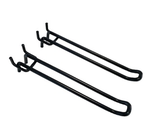 Accesorio de supermercado resistente al óxido de metal blanco, soporte de suspensión de exhibición, gancho de Metal de doble punta de acero para tablero de clavijas - Product Image 1