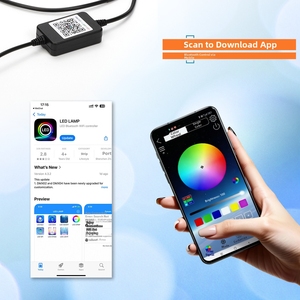 ฝาครอบตกแต่งไฟ LED 5D <span class=keywords><strong>สี</strong></span>สันสดใส สำหรับรถยนต์และมอเตอร์ไซค์ ควบคุมด้วยบลูทูธ ใช้เป็นไฟเดย์ไลท์และไฟเลี้ยว - Product Image 3