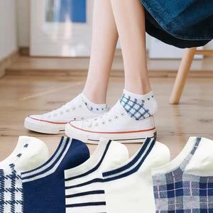 Women's Ankle Socks Houndstooth <b>Pattern</b> Breathable Sweat-Absorbing Summer Casual Socks For Women - Product Image 1