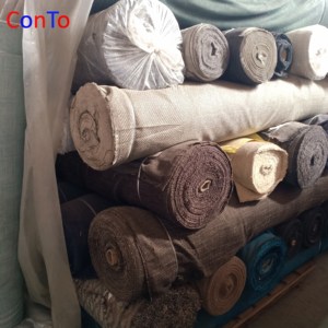 China Factory Belgian Pink <strong>Linen</strong> Upholstery Fabric <strong>Damask</strong> - Product Image 4